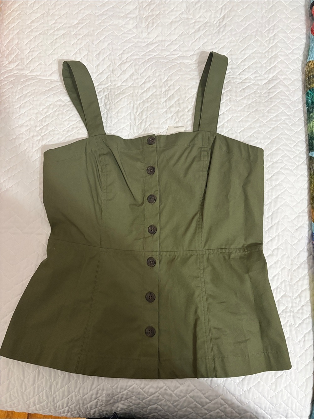 Banana Republic Olive Green Button-Front Camisole